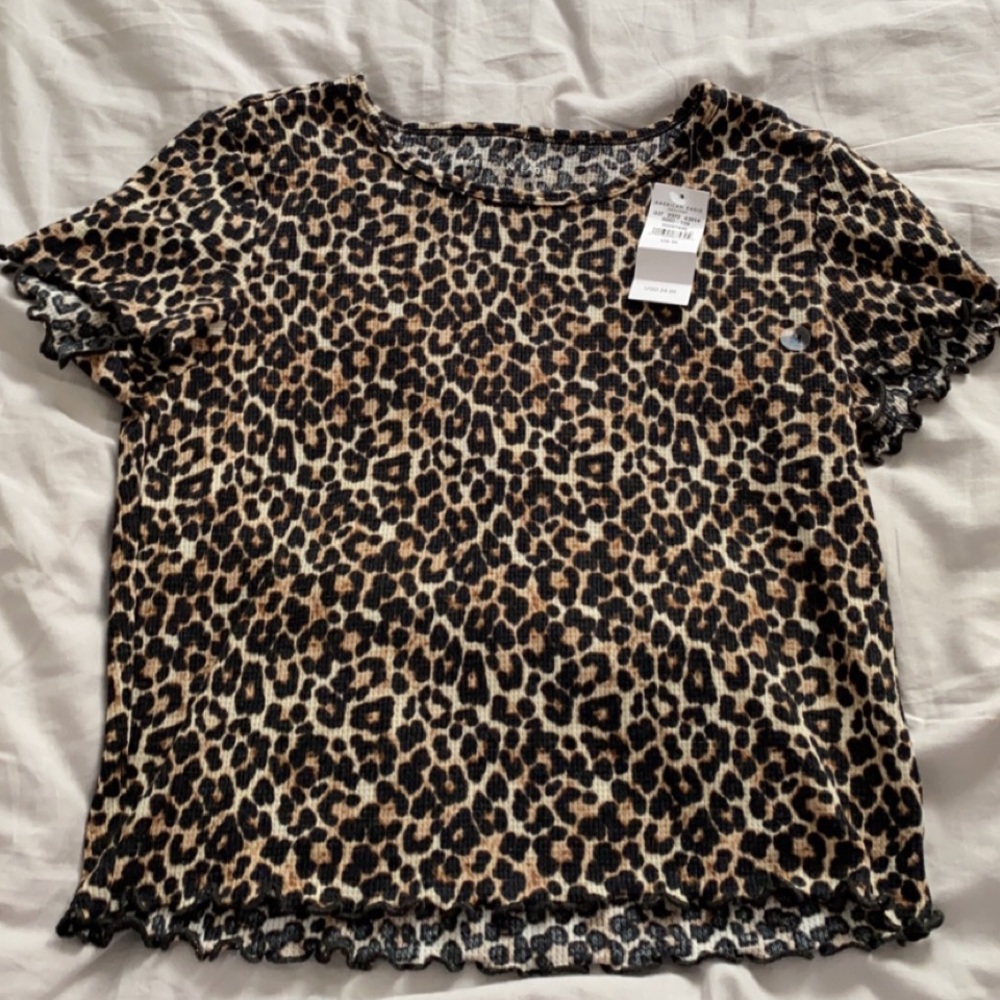 American eagle cheetah print shirt